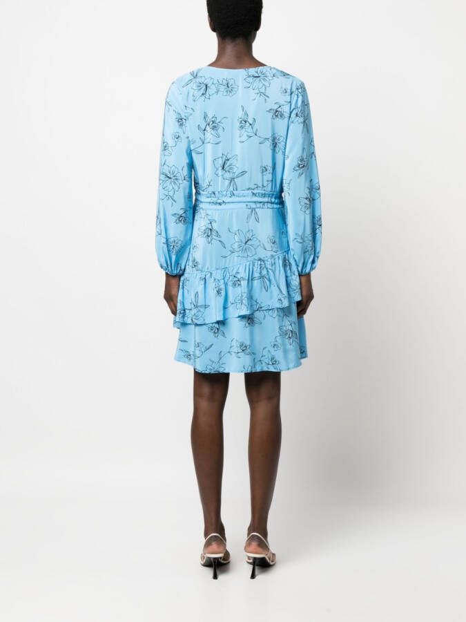 IVY OAK Jurk met bloemenprint Blauw