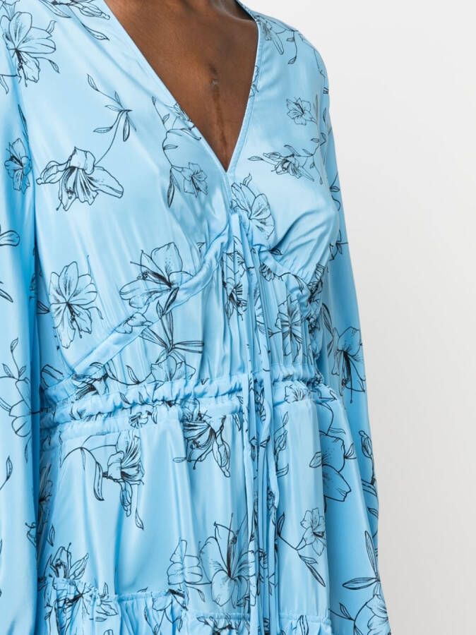 IVY OAK Jurk met bloemenprint Blauw