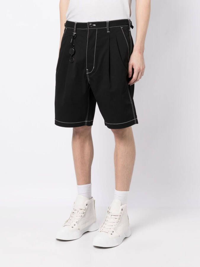 izzue Shorts met elastische taille Zwart