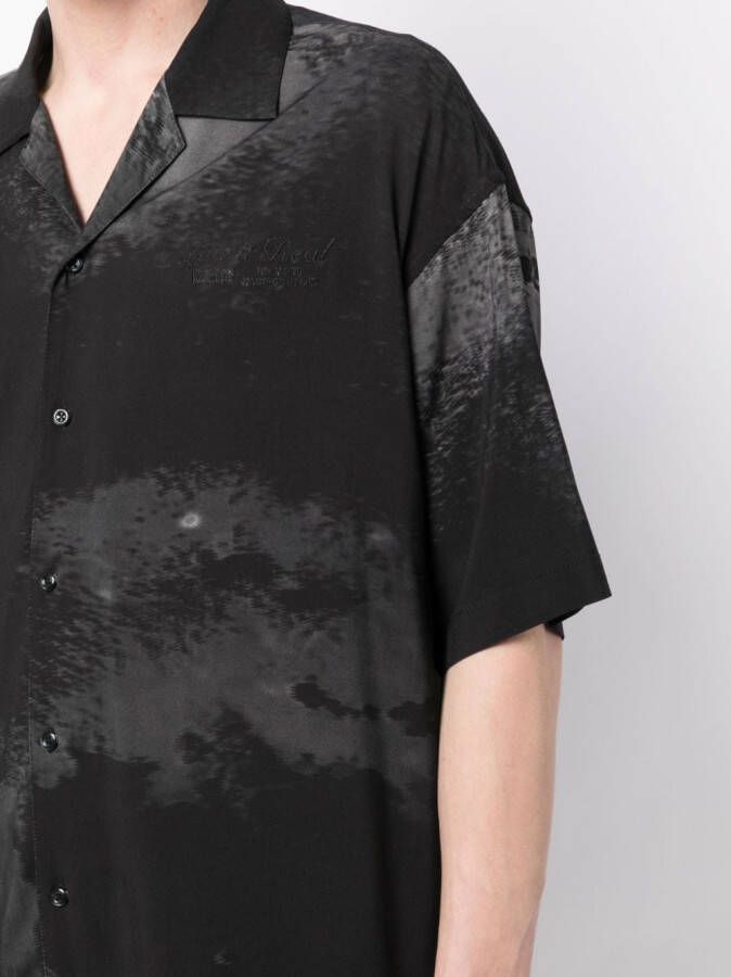 izzue Overhemd met kleurverloop Zwart