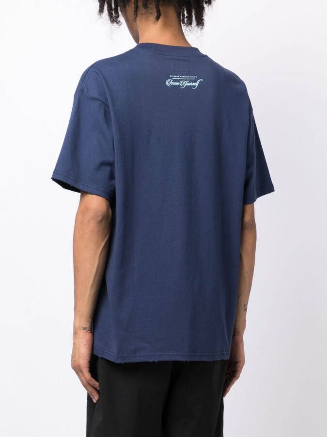 izzue T-shirt met print Blauw