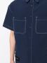 Izzue Overhemd met contrasterende afwerking Blauw - Thumbnail 5