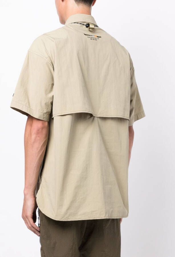 izzue Overhemd met meerdere zakken Bruin