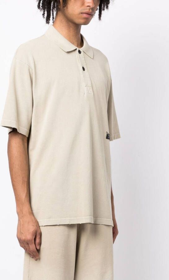 izzue Poloshirt met logopatch Beige