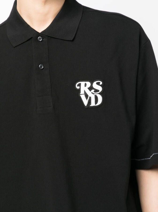 izzue Poloshirt met logopatch Zwart