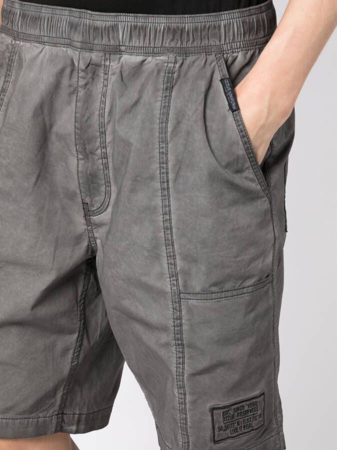izzue Shorts met elastische tailleband Grijs