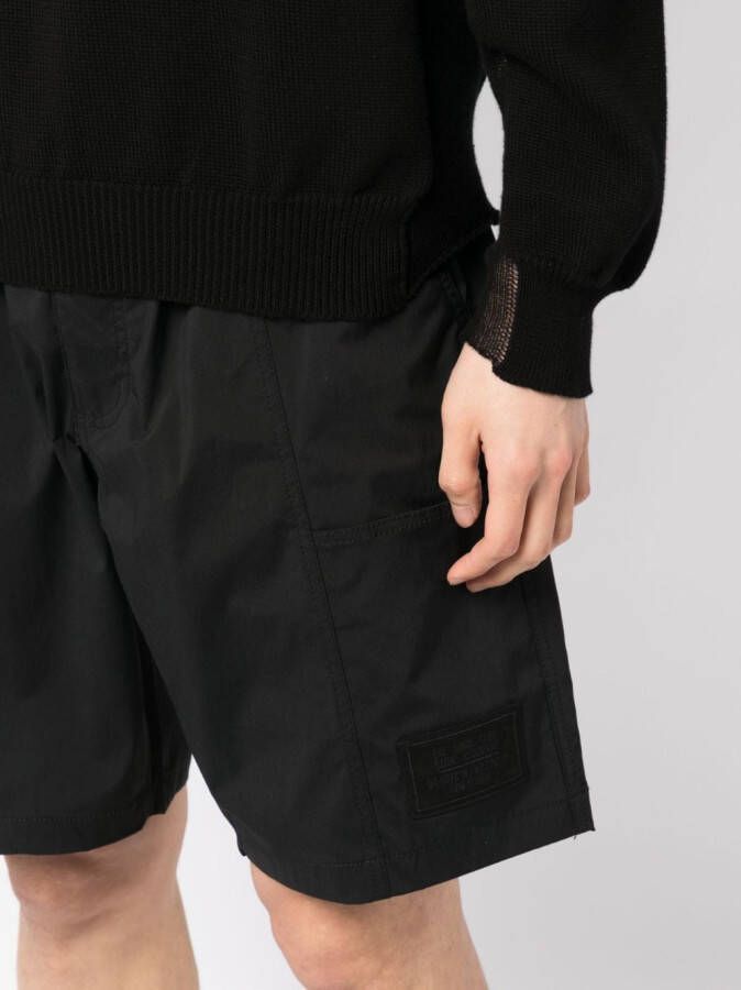 izzue Shorts met elastische tailleband Zwart
