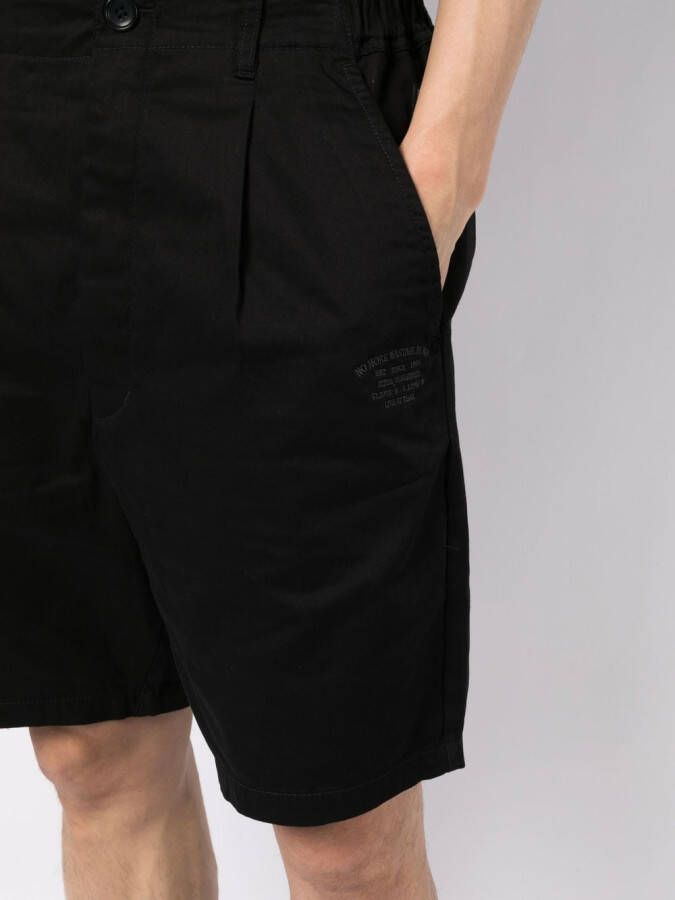 izzue Shorts met geborduurd logo Zwart