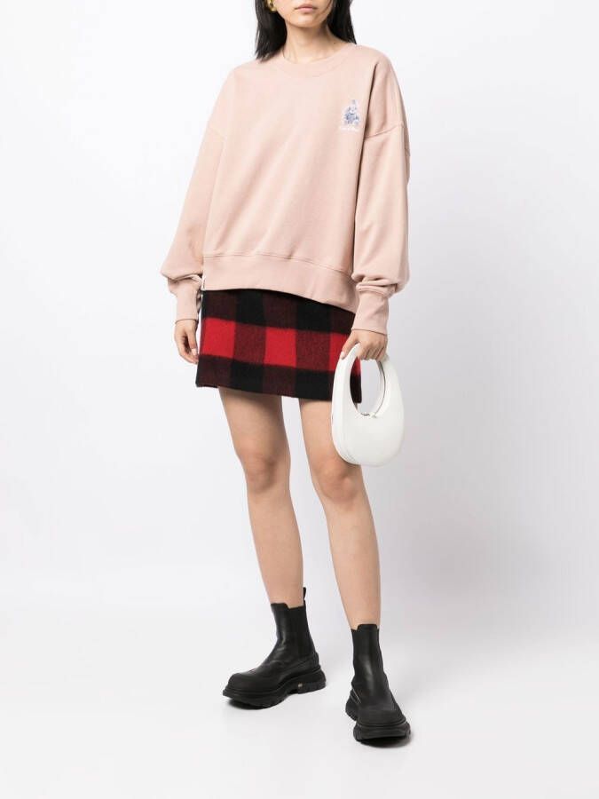 izzue Sweater met geborduurd logo Roze