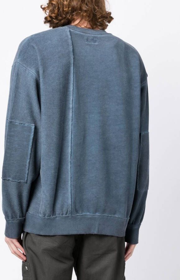 izzue Sweater met logopatch Blauw