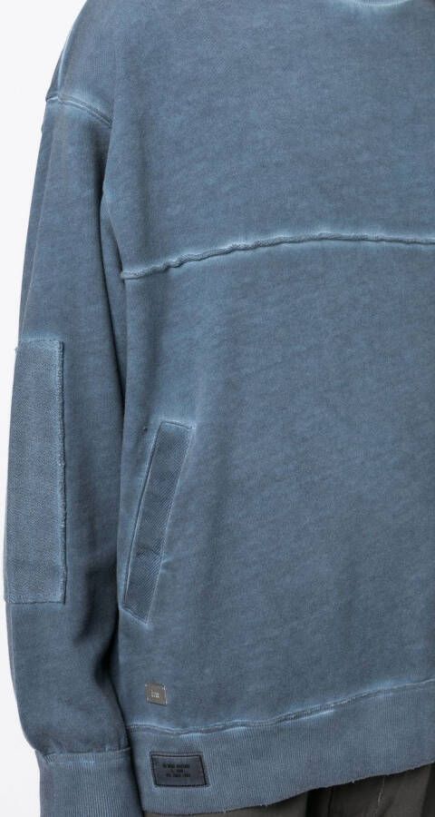 izzue Sweater met logopatch Blauw