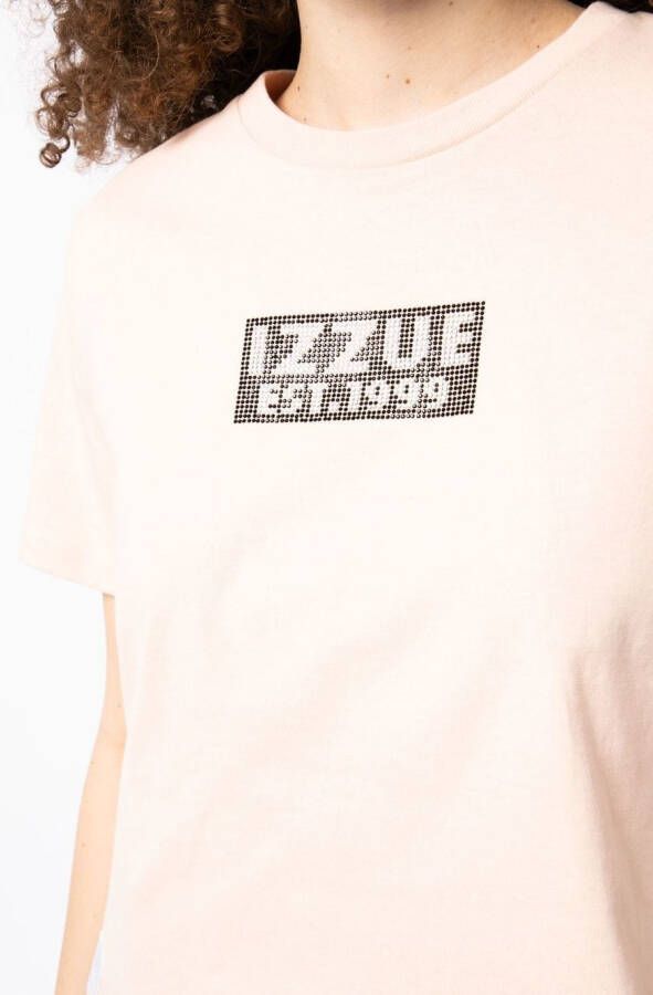 izzue T-shirt met logodetail Roze