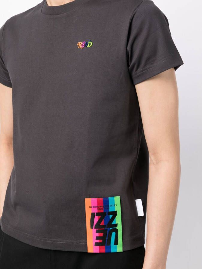 izzue T-shirt met logopatch Grijs