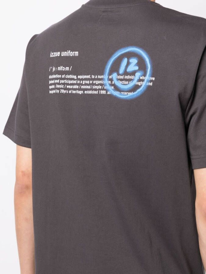 izzue T-shirt met logopatch Grijs