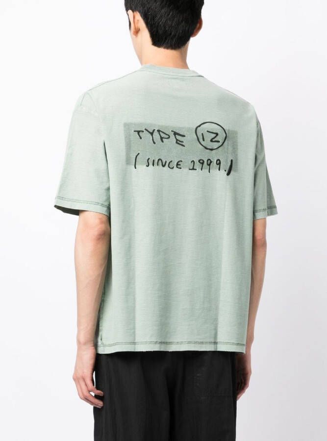izzue T-shirt met logopatch Groen