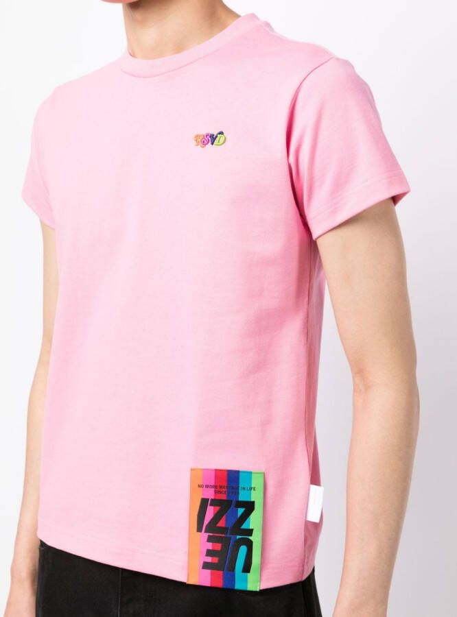 izzue T-shirt met logopatch Roze