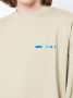 Izzue T-shirt met logoprint Beige - Thumbnail 5