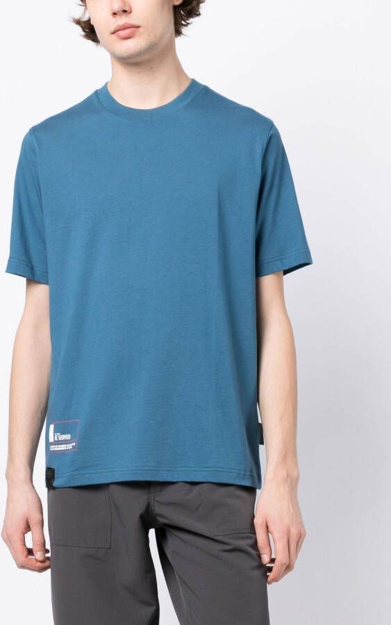 izzue T-shirt met logoprint Blauw