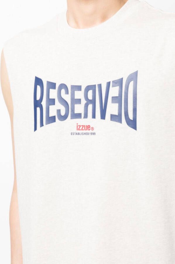 izzue T-shirt met logoprint Grijs