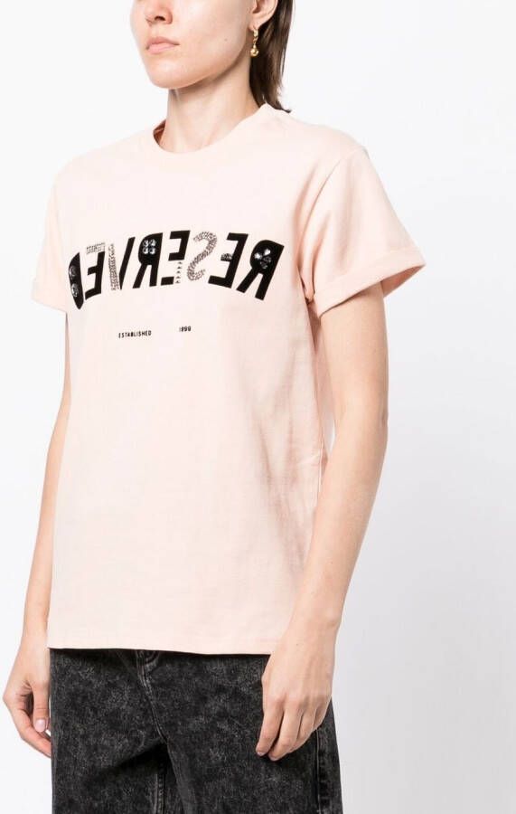 izzue T-shirt met logoprint Roze