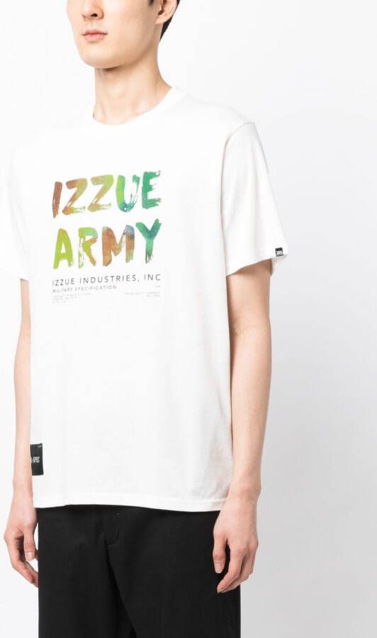 izzue T-shirt met logoprint Wit