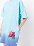 Izzue T-shirt met patchwork Blauw - Thumbnail 5
