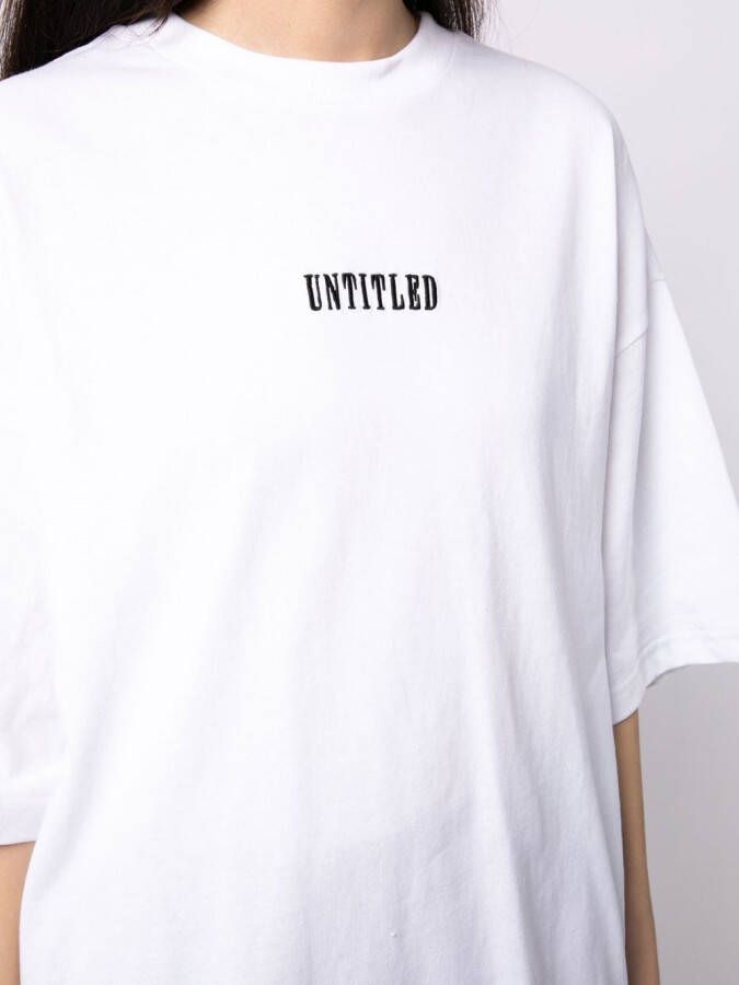 izzue T-shirt met tekst Wit