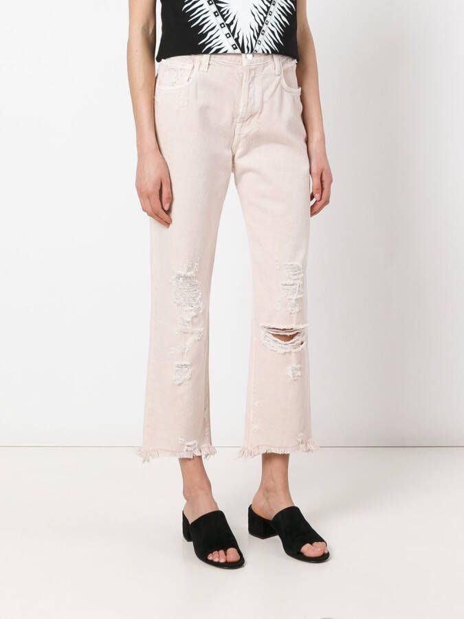 J Brand Ivy cropped jeans Roze