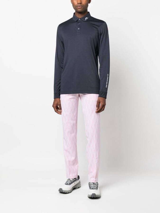 J.Lindeberg Broek met argyle ruit Roze