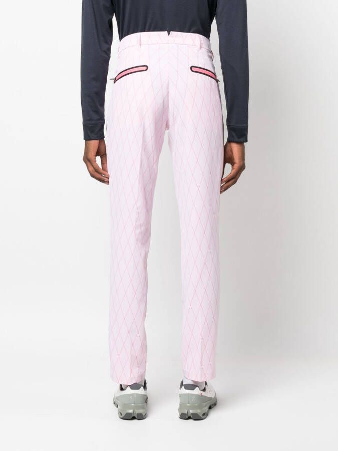 J.Lindeberg Broek met argyle ruit Roze