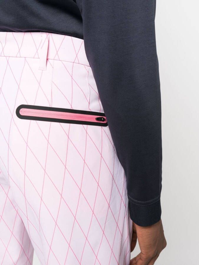 J.Lindeberg Broek met argyle ruit Roze