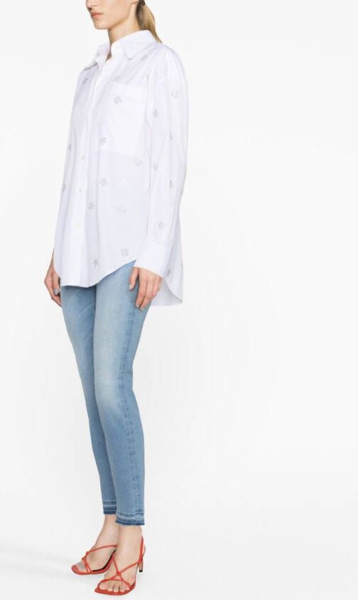 Jacob Cohën Blouse verfraaid met kristallen Wit