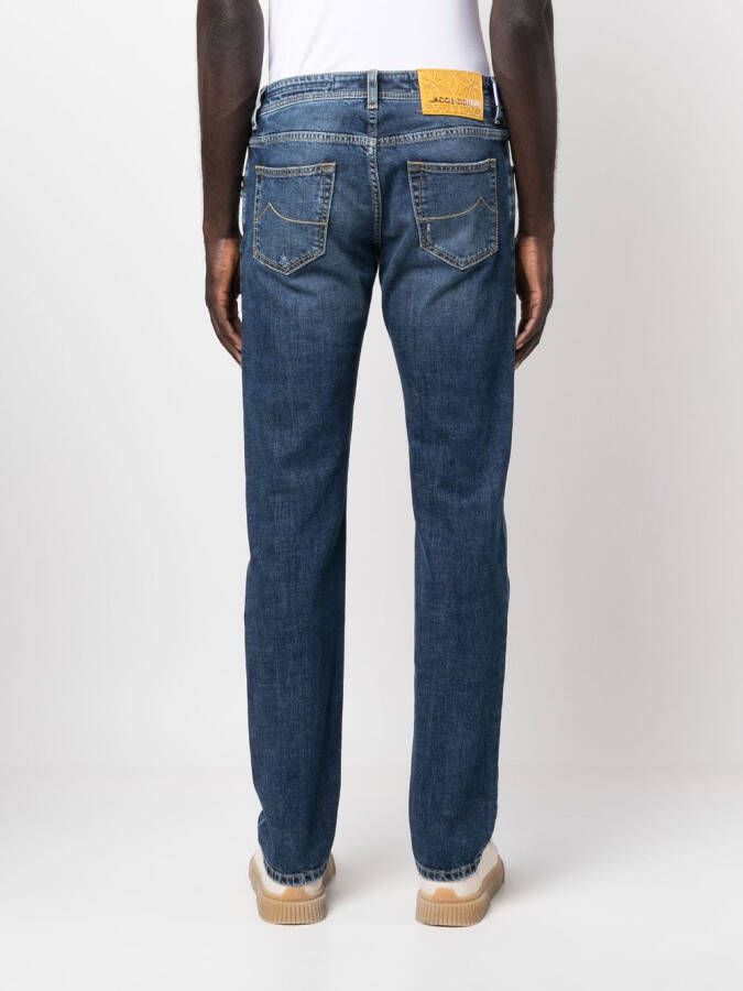 Jacob Cohën Gerafelde jeans Blauw