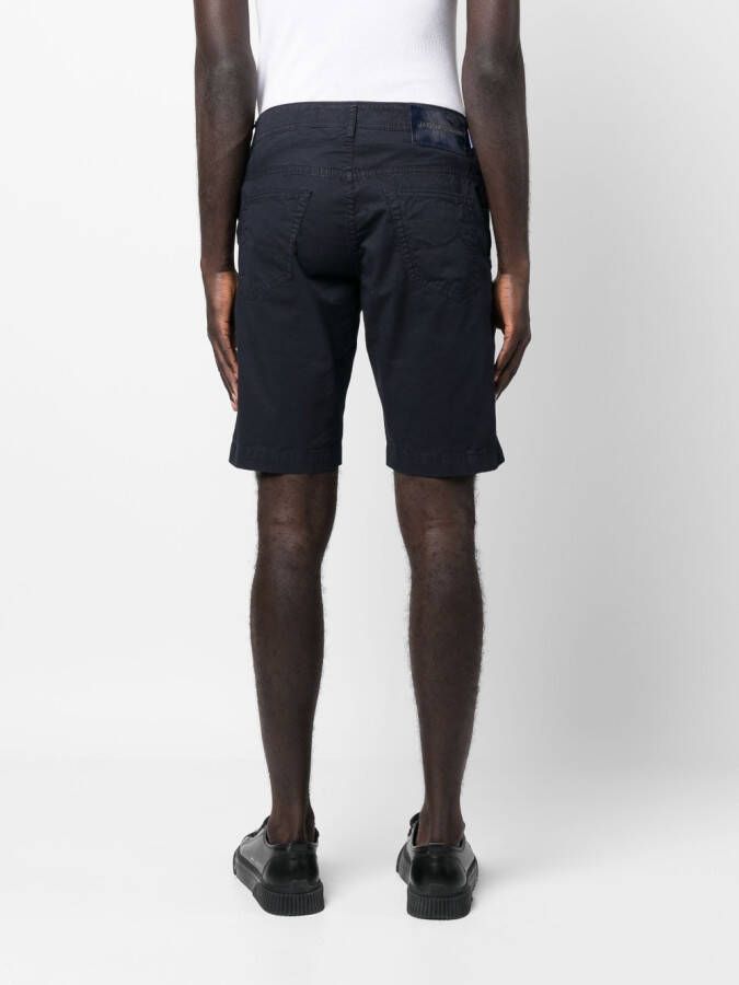 Jacob Cohën Bermuda shorts met logopatch Blauw