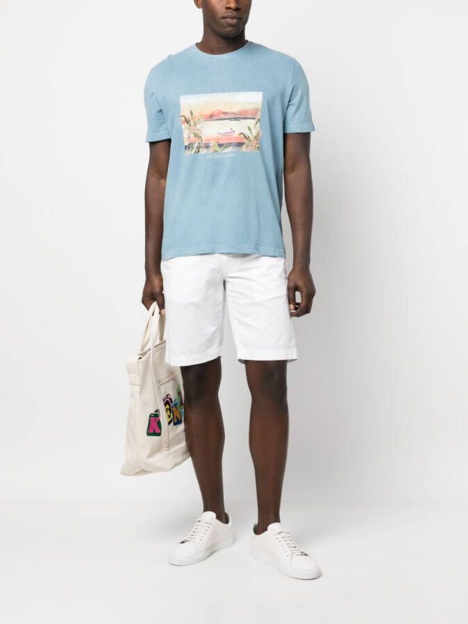Jacob Cohën Shorts met logopatch Wit