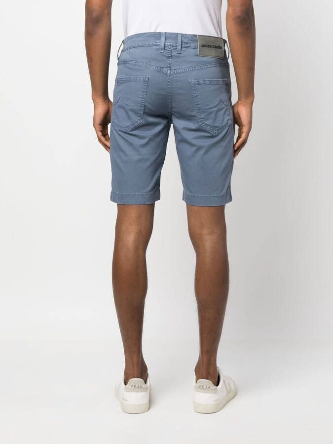 Jacob Cohën Shorts met logopatch Blauw