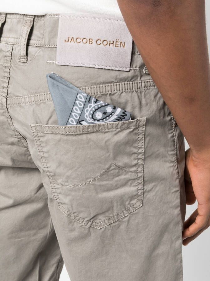 Jacob Cohën Bermuda shorts met logopatch Groen