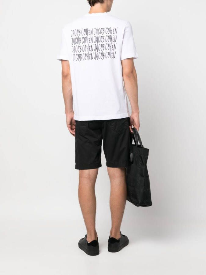 Jacob Cohën T-shirt met logoprint Wit