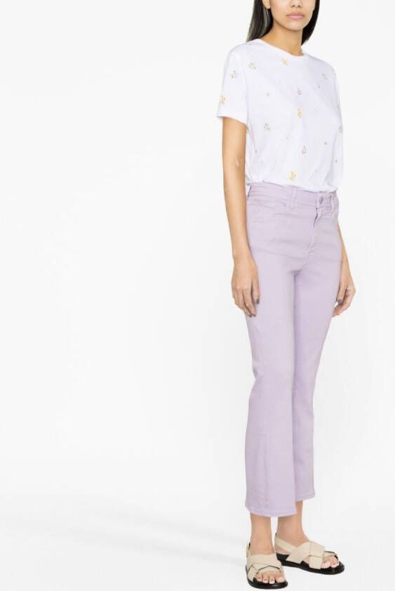 Jacob Cohën Victoria jeans met geborduurd logo Paars