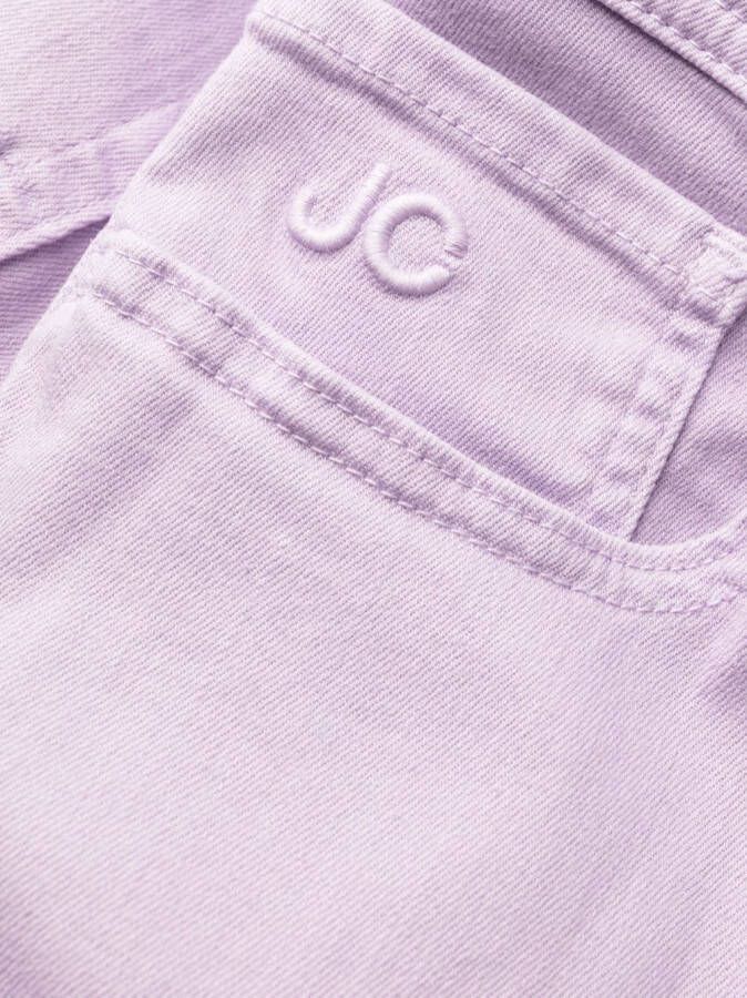 Jacob Cohën Victoria jeans met geborduurd logo Paars