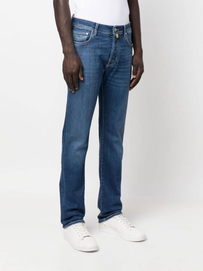 Jacob Cohën Jeans met contrasterend stiksel Blauw