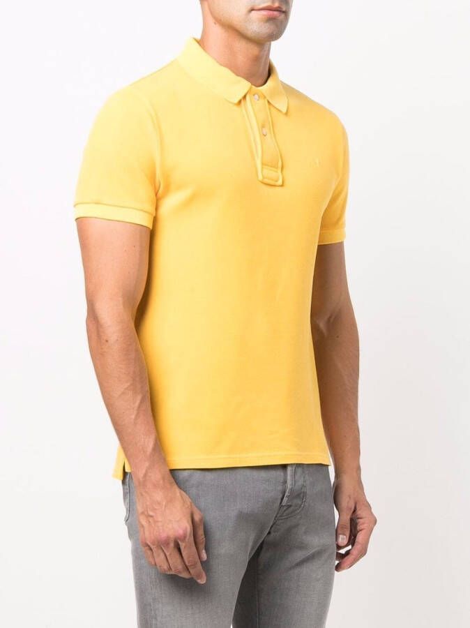Jacob Cohën Katoenen poloshirt Geel