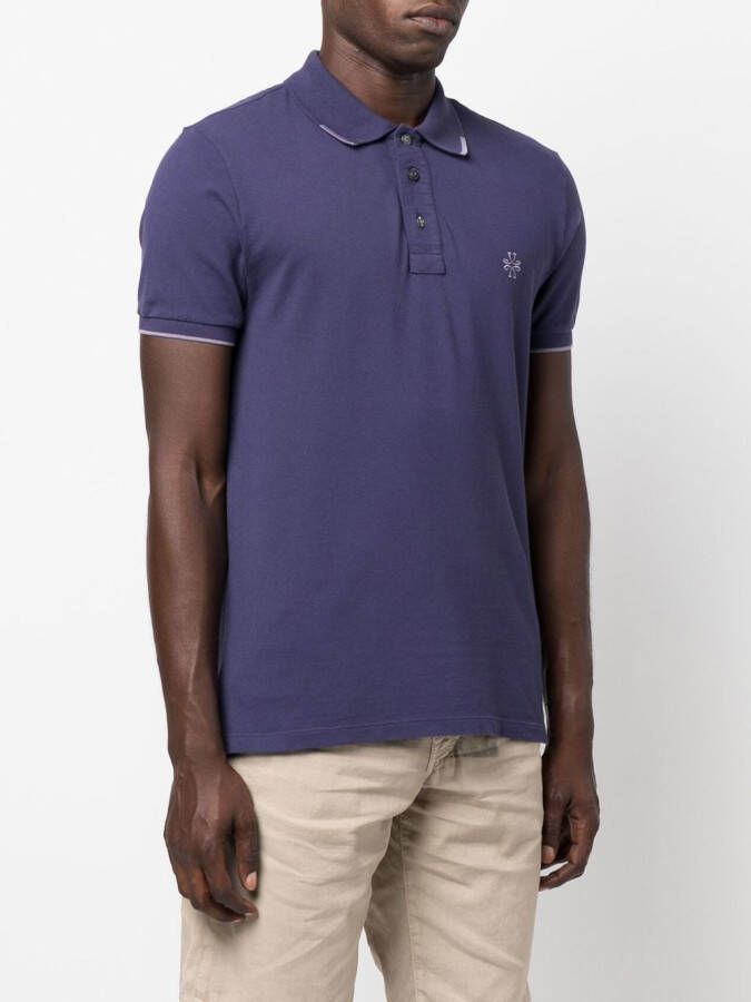 Jacob Cohën Poloshirt met geborduurd logo Paars