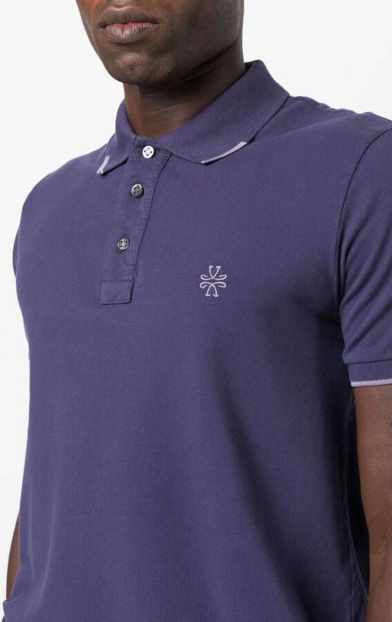 Jacob Cohën Poloshirt met geborduurd logo Paars