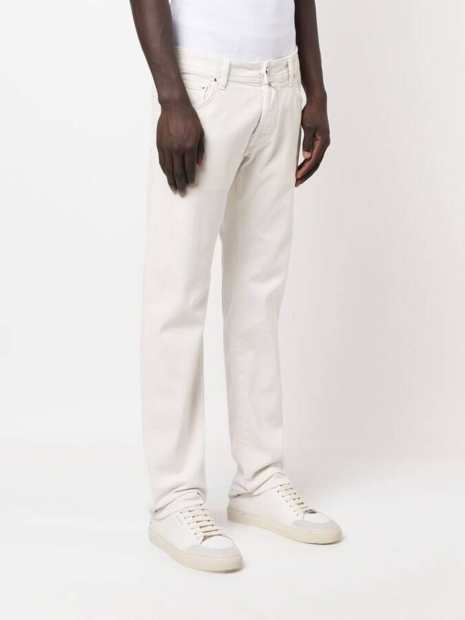 Jacob Cohën Straight broek Wit