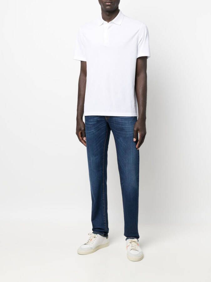 Jacob Cohën Straight jeans met vervaagd effect Blauw