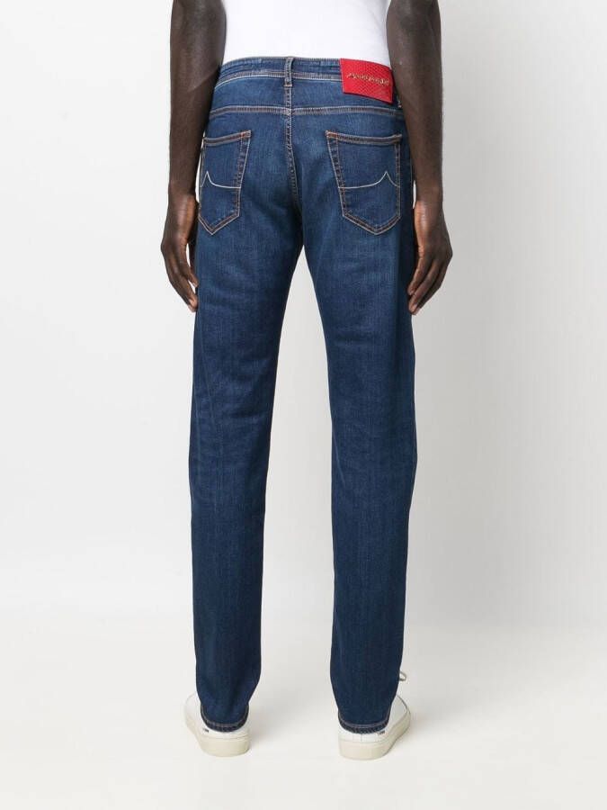 Jacob Cohën Straight jeans met vervaagd effect Blauw