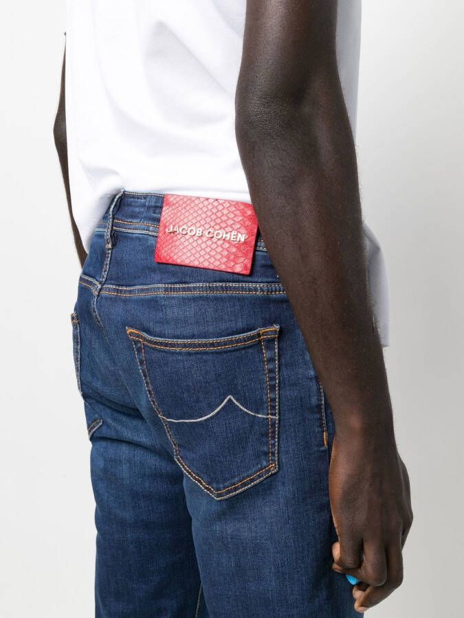 Jacob Cohën Straight jeans met vervaagd effect Blauw