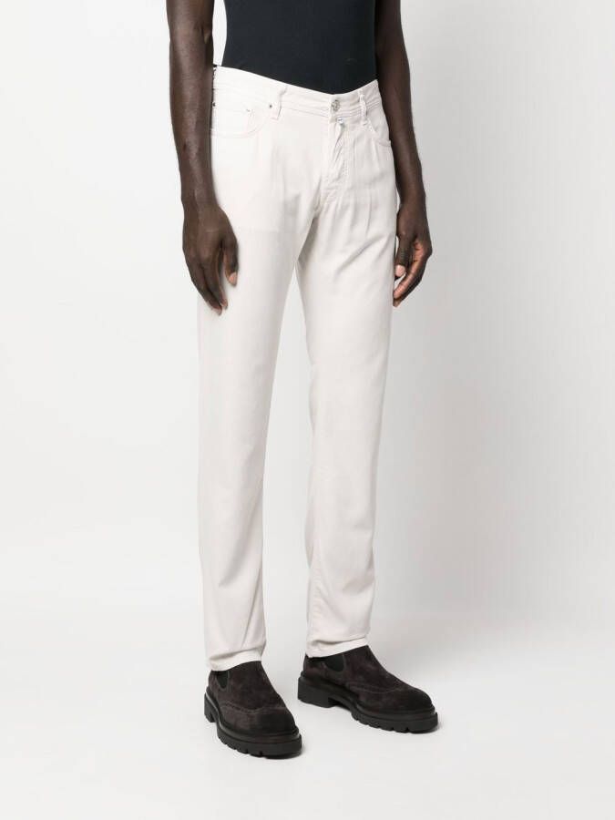 Jacob Cohën Straight broek Wit
