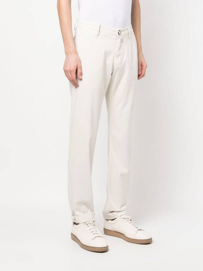 Jacob Cohën Straight broek Wit